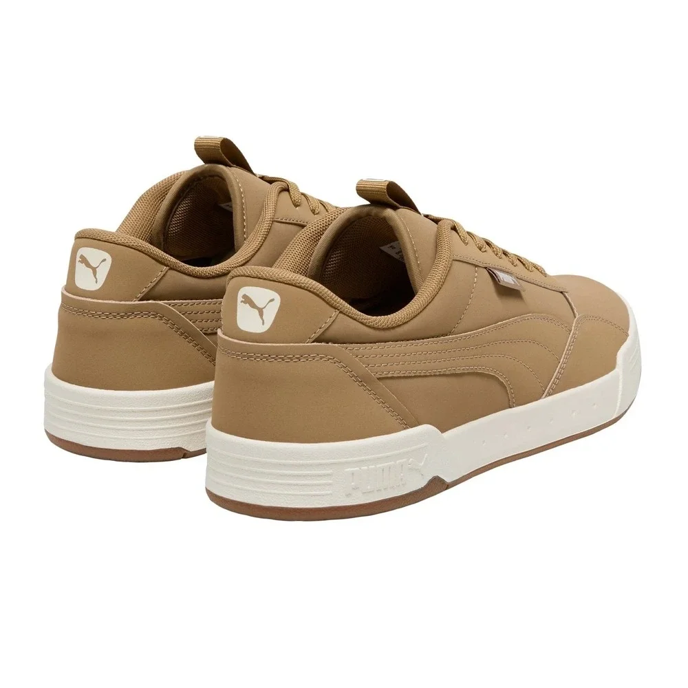 PUMA Skate Sneaker Low Top SoftFoam Lace Up Shoes‎ Brown White Mens Size 9.5
